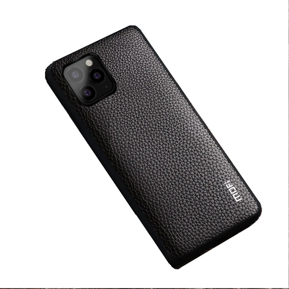 MoFi Litchi PU Leather Case for iPhone 11 Pro Max Brown Phone Cover