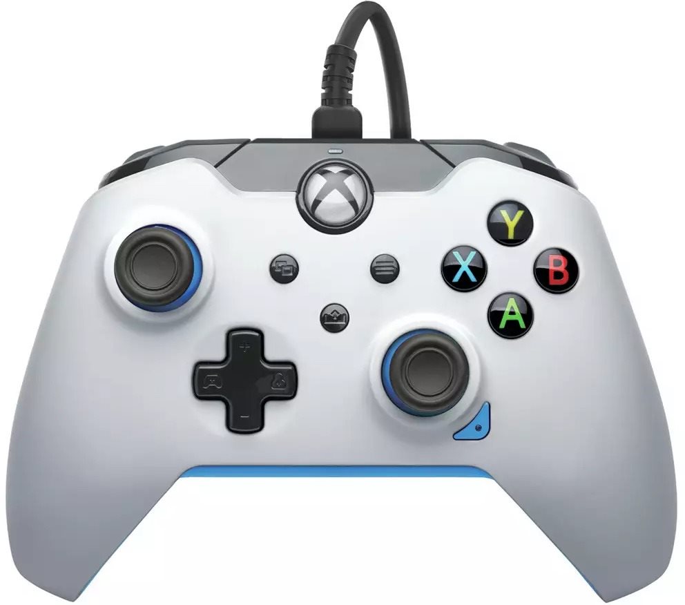PDP Wired Controller - Ion White - Xbox Gamepad