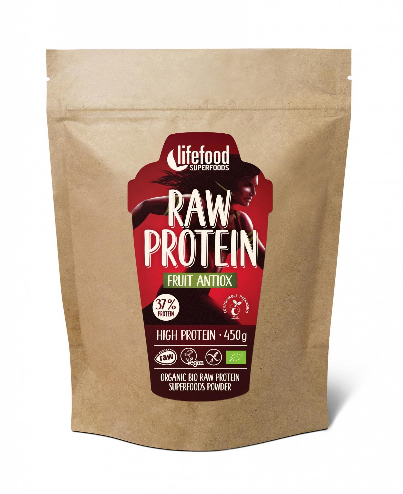 Lifefood Raw protein BIO, 450g, ovocný Protein