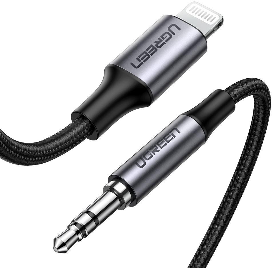 Ugreen Lightning MFi to 3.5mm Jack (M) Cable Silver 1m Adatkábel
