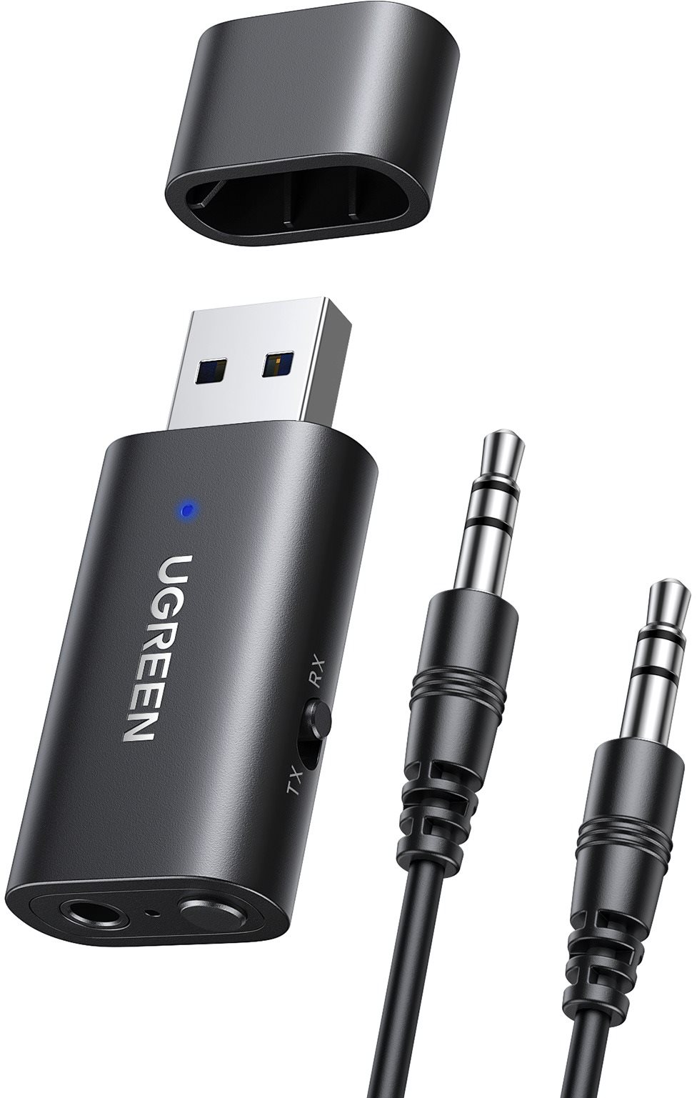 UGREEN USB 2.0 to 3.5 mm Bluetooth Transmitter/Receiver Adapter...