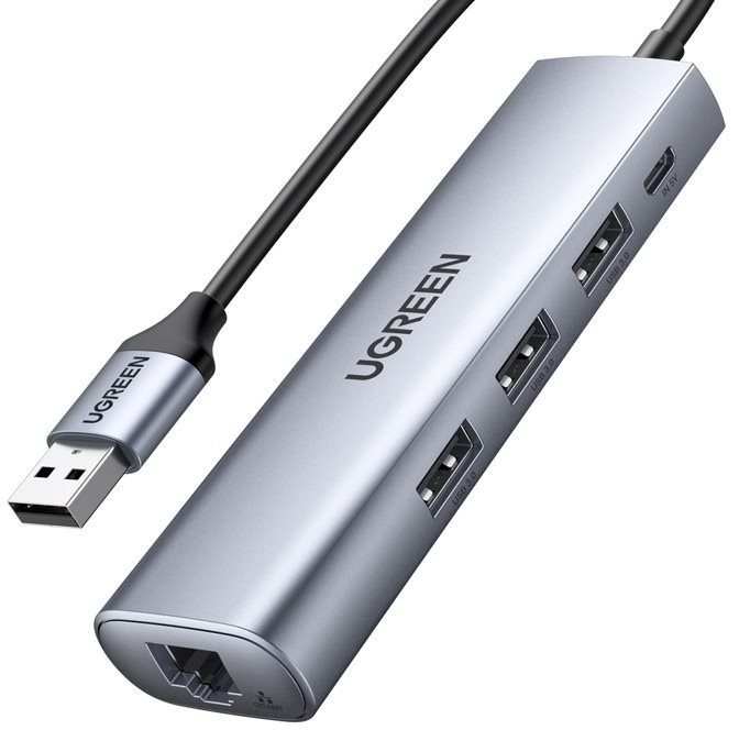 UGREEN USB-A HUB 3 x USB-A 3.0 + 1 x MicroUSB 3.0 + 1 x RJ-45...