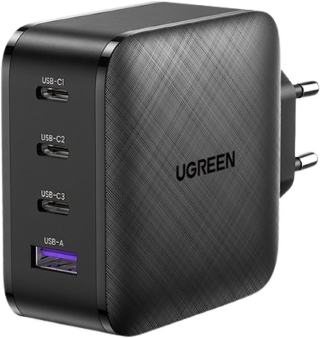 UGREEN GaN 65W Wall Charger (3x USB-C + 1x USB-A) Black Ladegerät