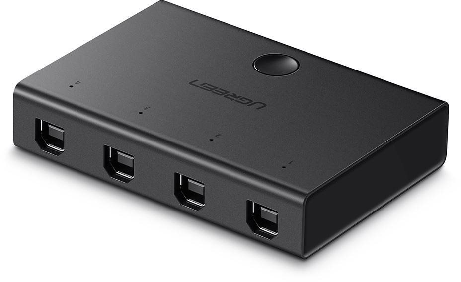 Ugreen USB-A 2.0 4 In 1 Out Sharing KVM Switcher Black Kapcsoló
