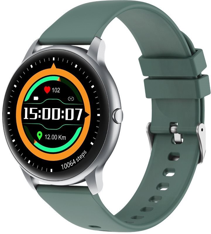 WowME KW66 strieborné/zelené Smart hodinky