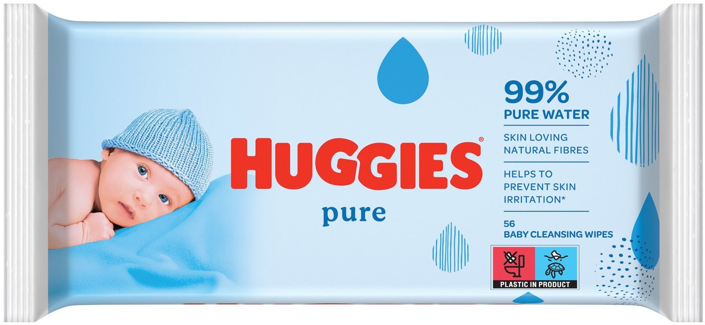 HUGGIES Pure 56 ks Detské vlhčené obrúsky