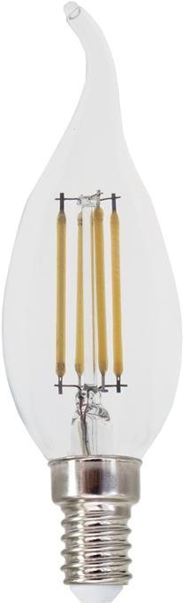 LED Filament žiarovka číra Candle Flame C35 4W / 230V / E14 / 4000K...
