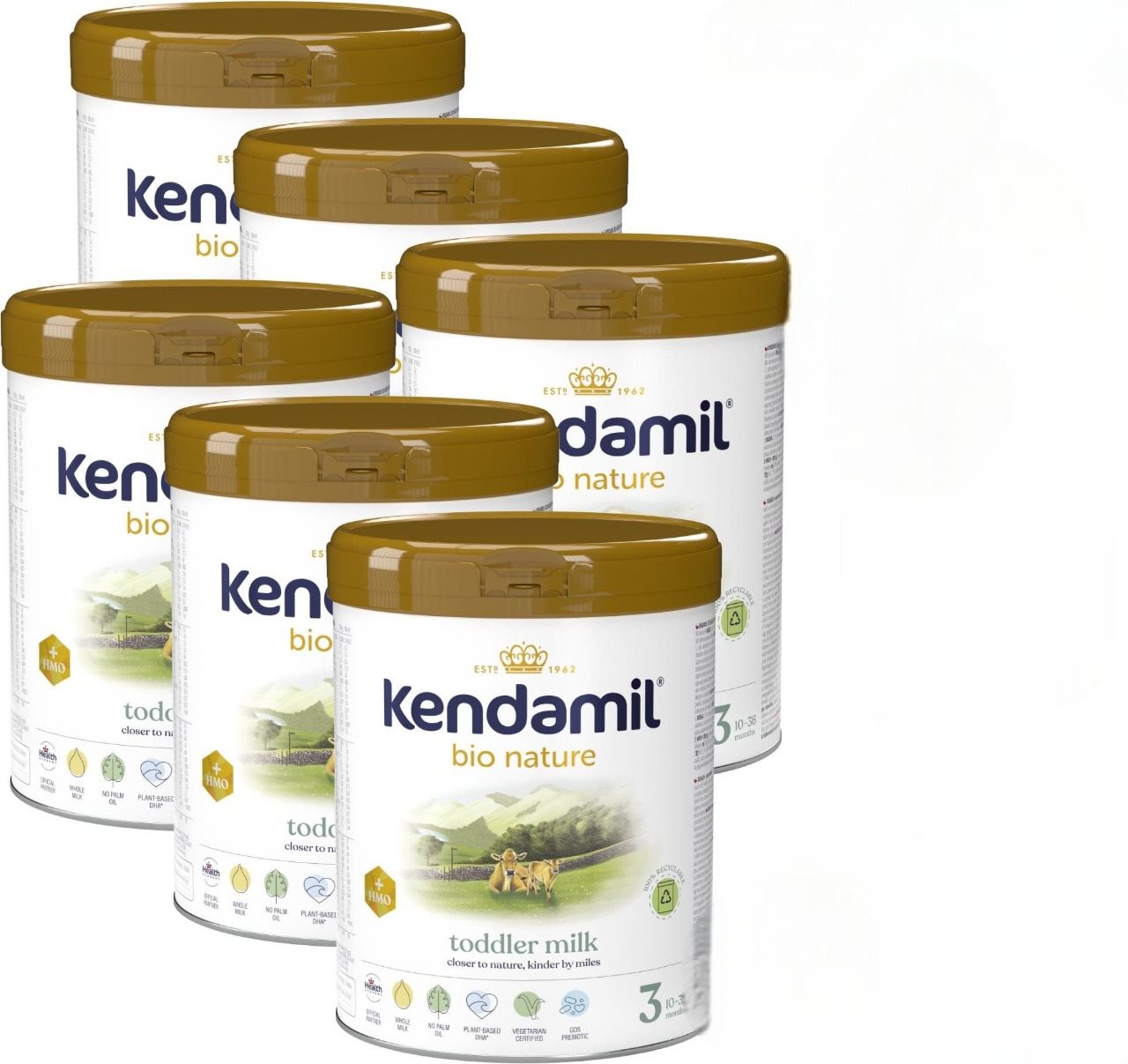 Kendamil BIO Nature 3 HMO+ (6× 800 g) Kojenecké mléko