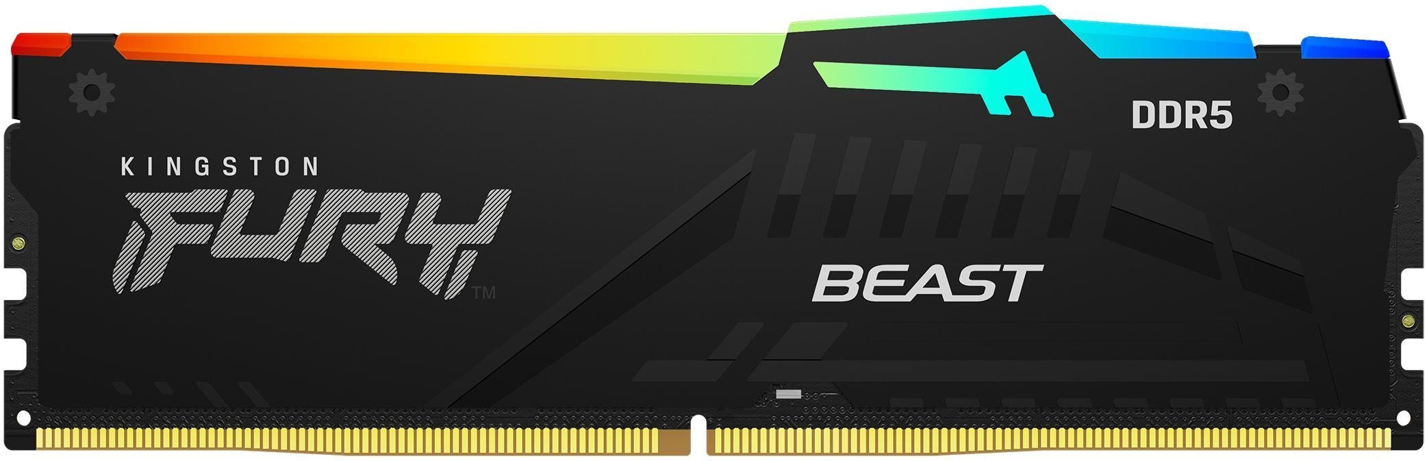 Kingston FURY 16GB DDR5 6000MHz CL36 Beast Black RGB EXPO RAM memória