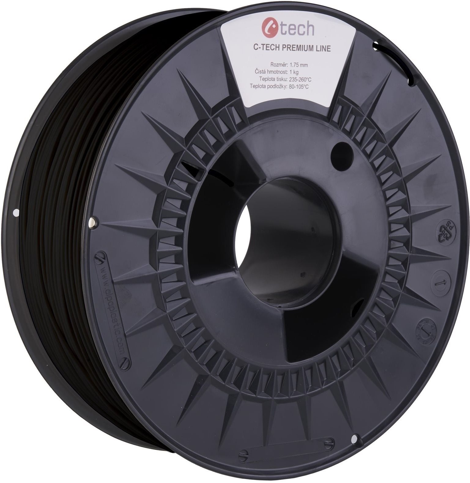 C-TECH filament PREMIUM LINE PA6 dopravná čierna RAL9017 Filament