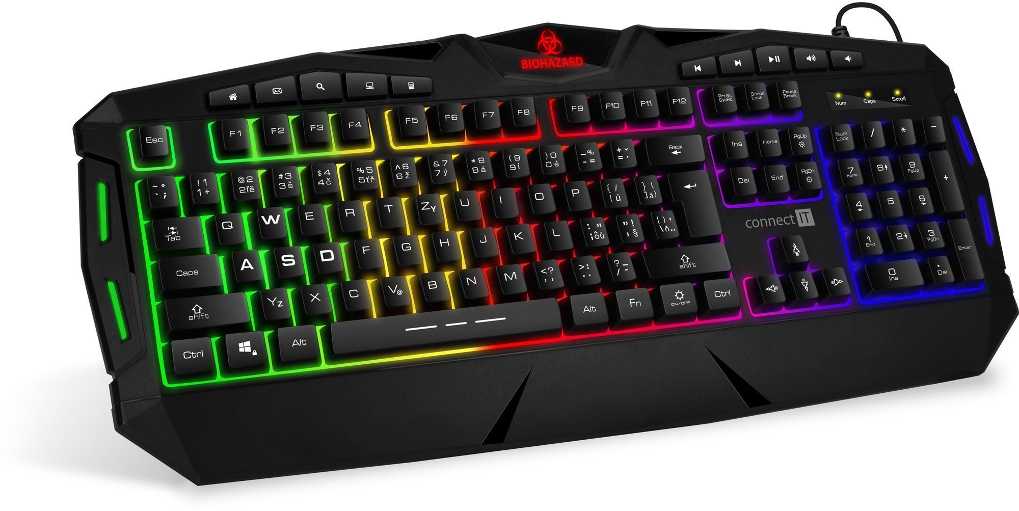 CONNECT IT BIOHAZARD Keyboard, black Herná klávesnica
