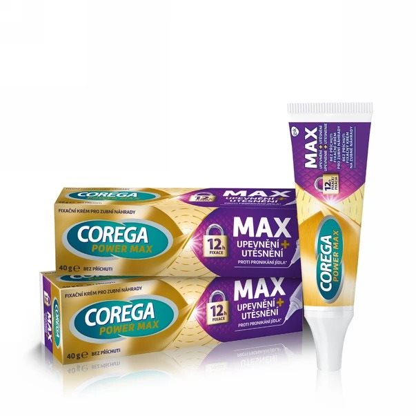COREGA Max upevnenie + utesnenie 2× 40 g Lepidlo na zuby