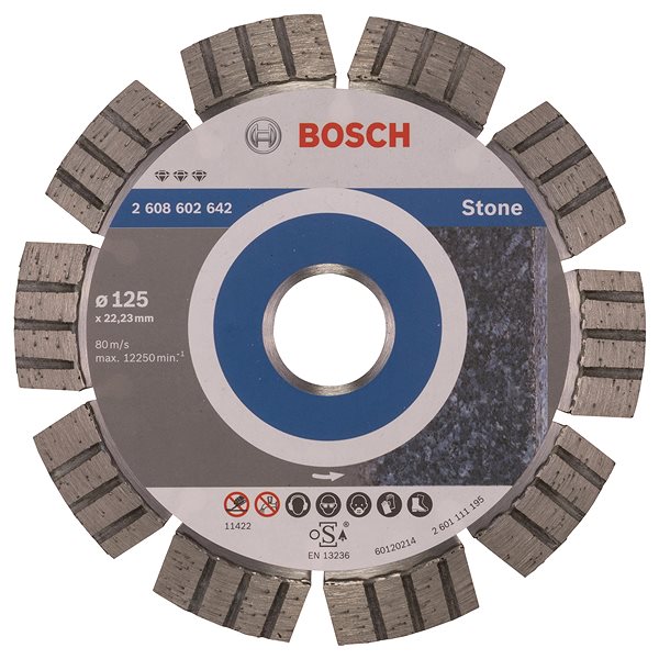 BOSCH Diamantový dělicí kotouč Best for Stone 125 x 22,23 x 2,2 x 12 mm 2.608.602.642