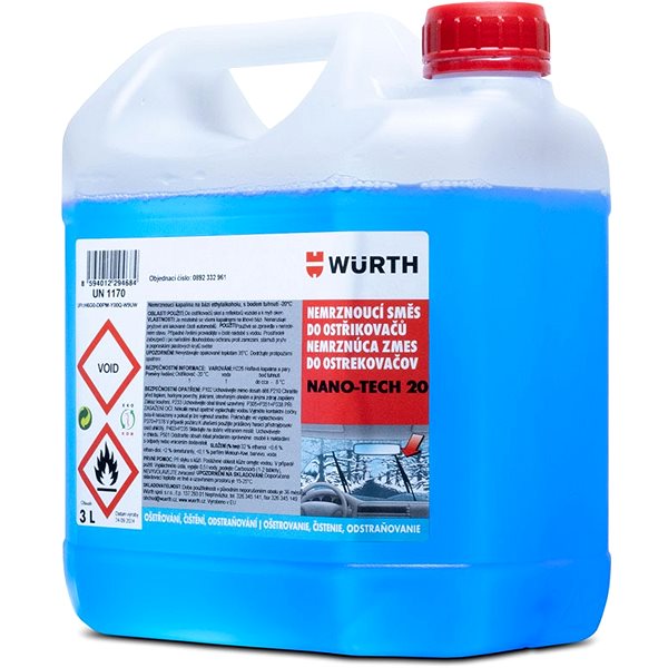 Würth nemrznoucí směs do ostřikovačů 3 l