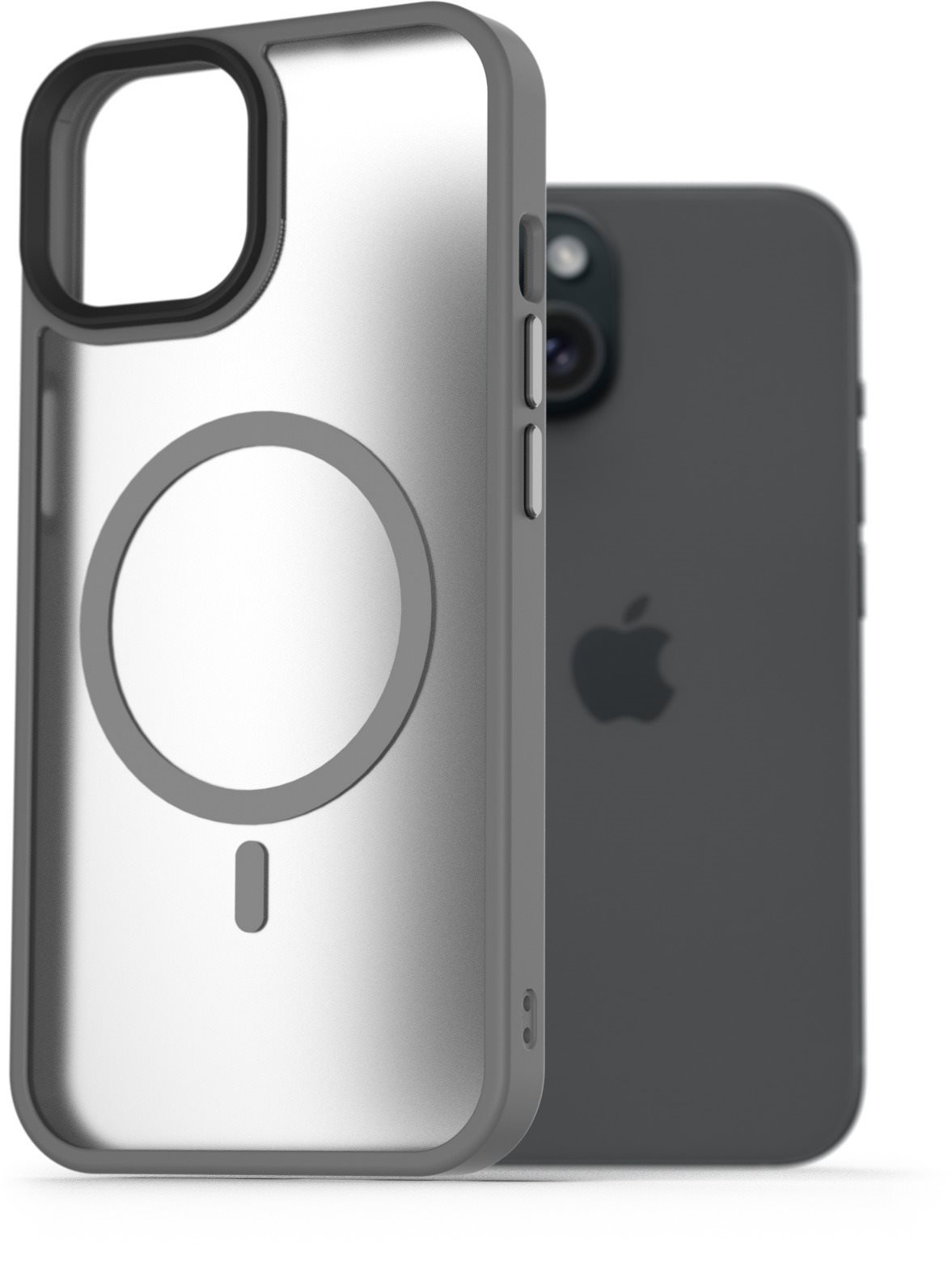 AlzaGuard Matte Case Compatible with Magsafe pro iPhone 15 šedý