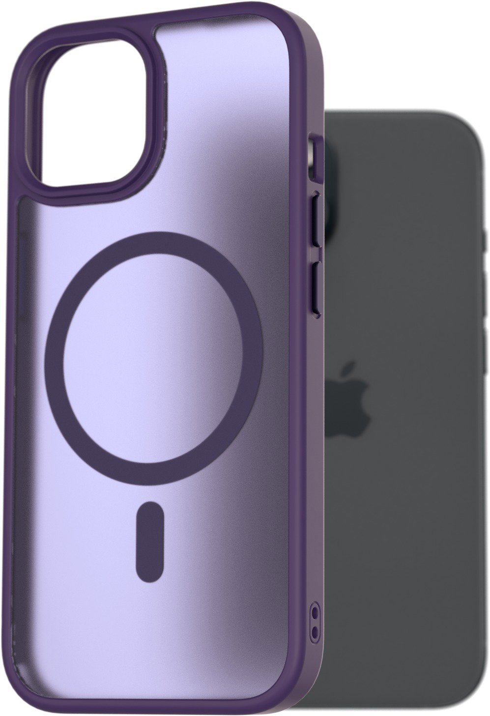 AlzaGuard Matte Case Compatible with Magsafe pro iPhone 15 tmavě fialový