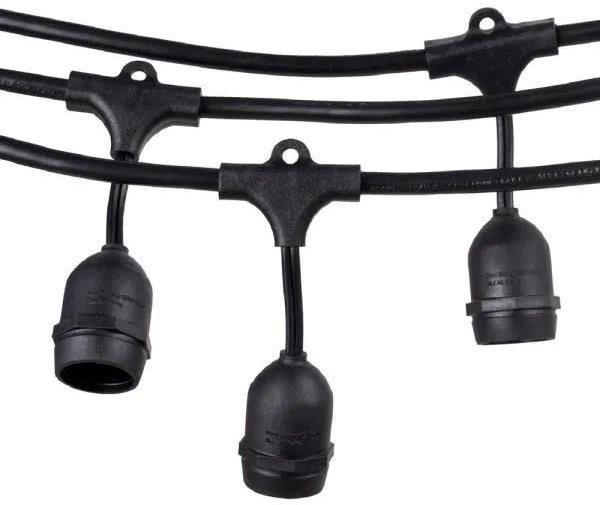 Avide Venkovní světelný řetěz na 24ks žárovek E27, délka 15m, nastavitelný