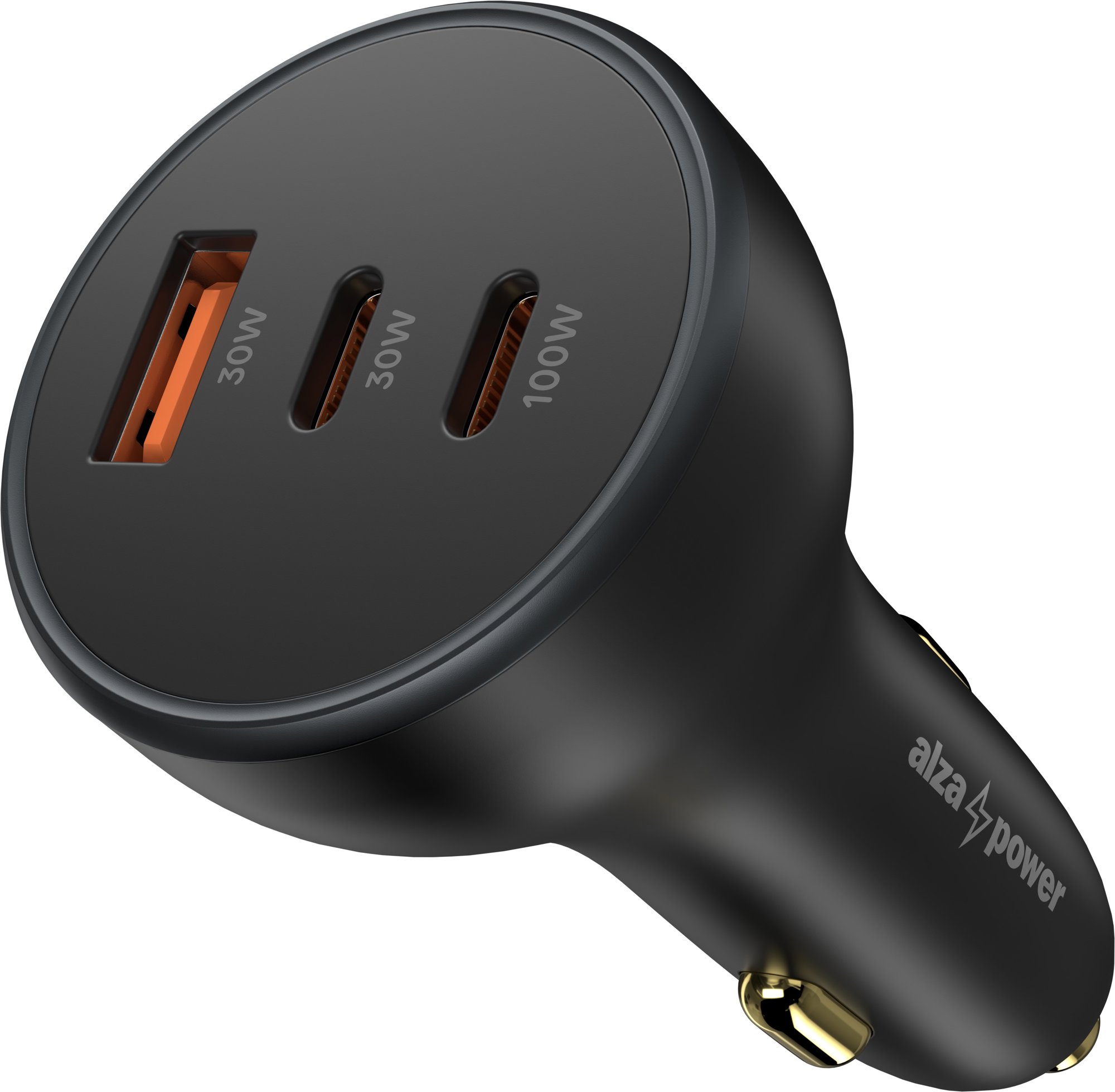 AlzaPower Car Charger P560 USB-A + USB-C Power Delivery 160W černá