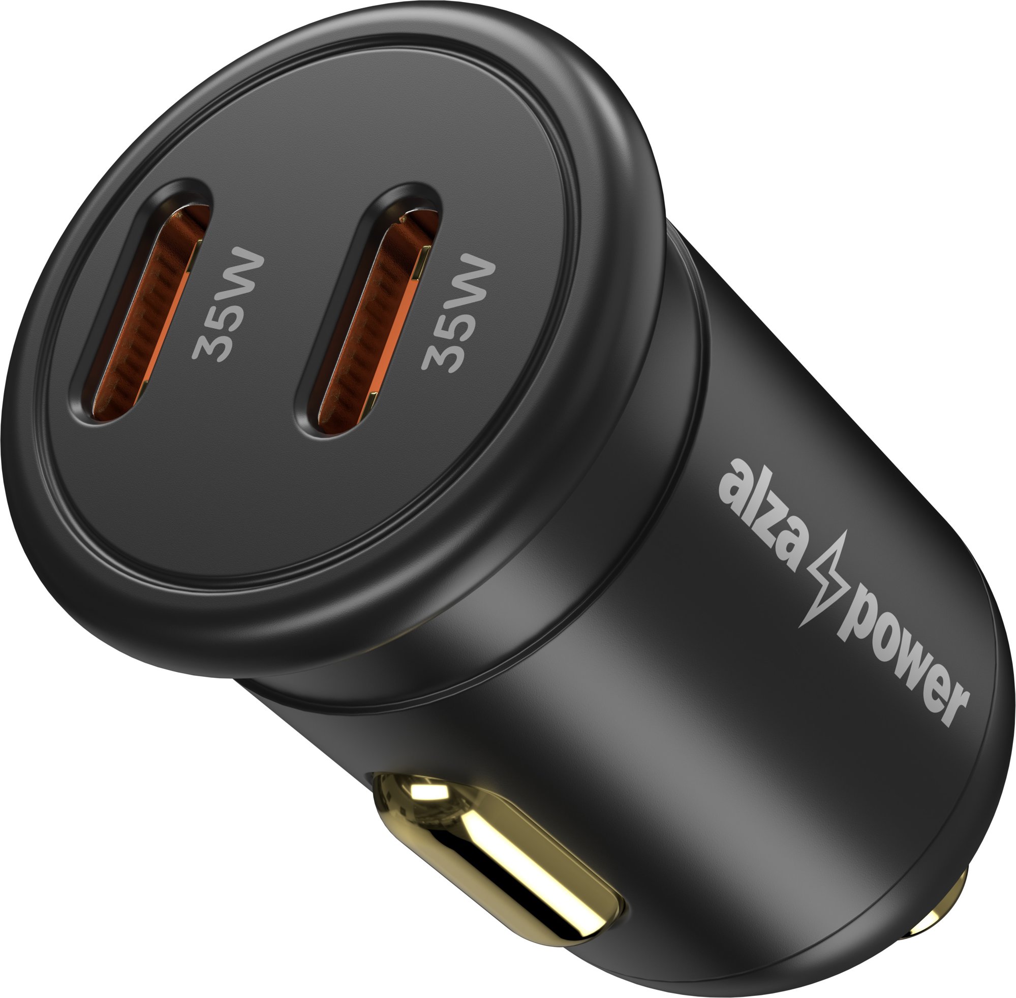 AlzaPower Car Charger C530 2xUSB-C Power Delivery 35W černá