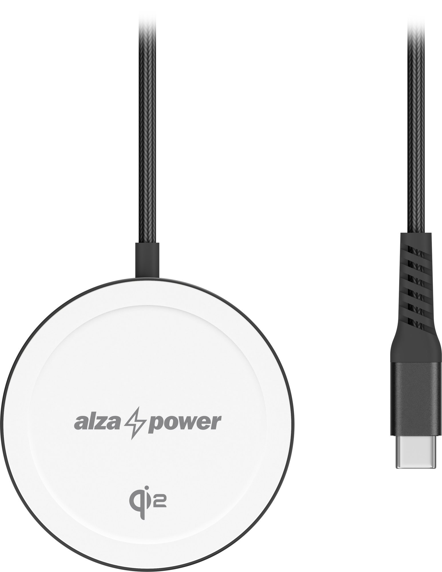 AlzaPower WQT110 Wireless Qi2 Compatible with MagSafe Charger 15W černá
