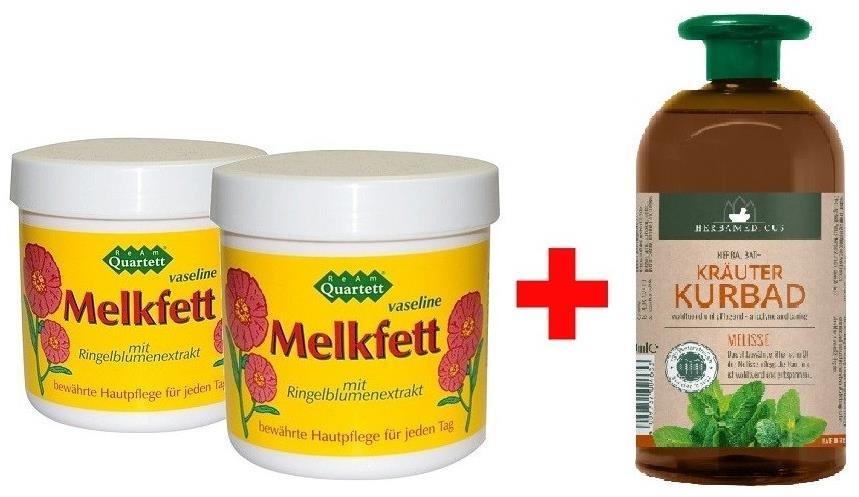 Quartett tělová vazelína + bylinná lázeň Meduňka
