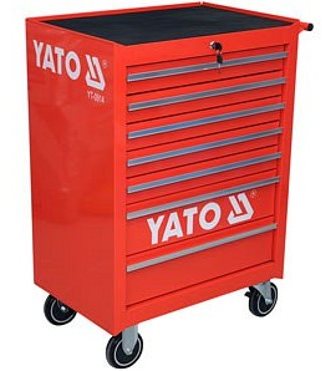 YATO Skříňka dílenská pojízdná 7 zásuvek YT-0914