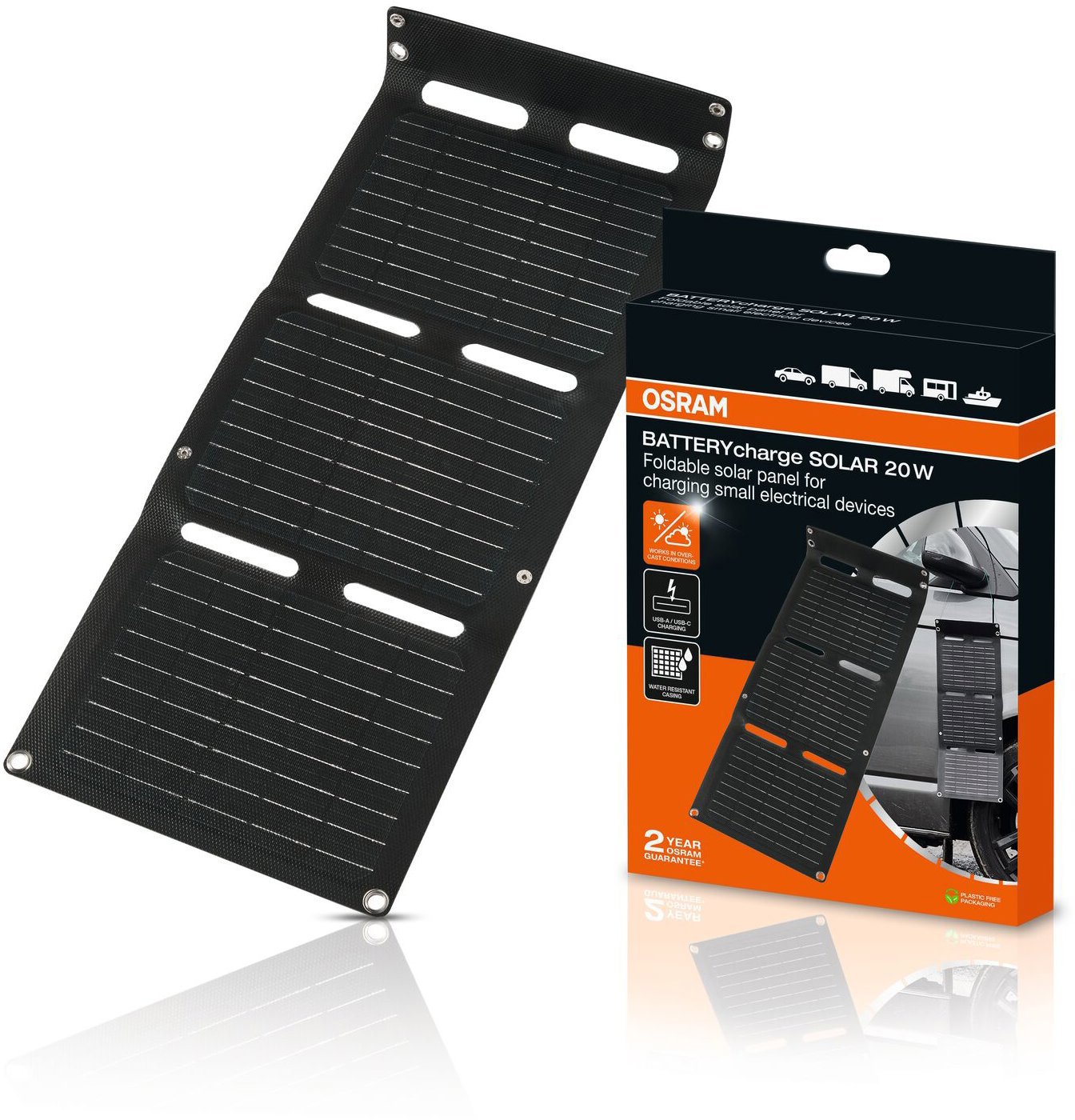 OSRAM BATTERYcharge SOLAR 20W s USB CHARGER