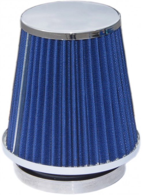 PREXIM Filtr sportovní vzduchový chrom modrý + redukce 60-80 mm