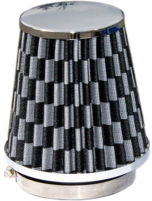 PREXIM Filtr sportovní vzduchový chrom carbon + redukce 60-80 mm