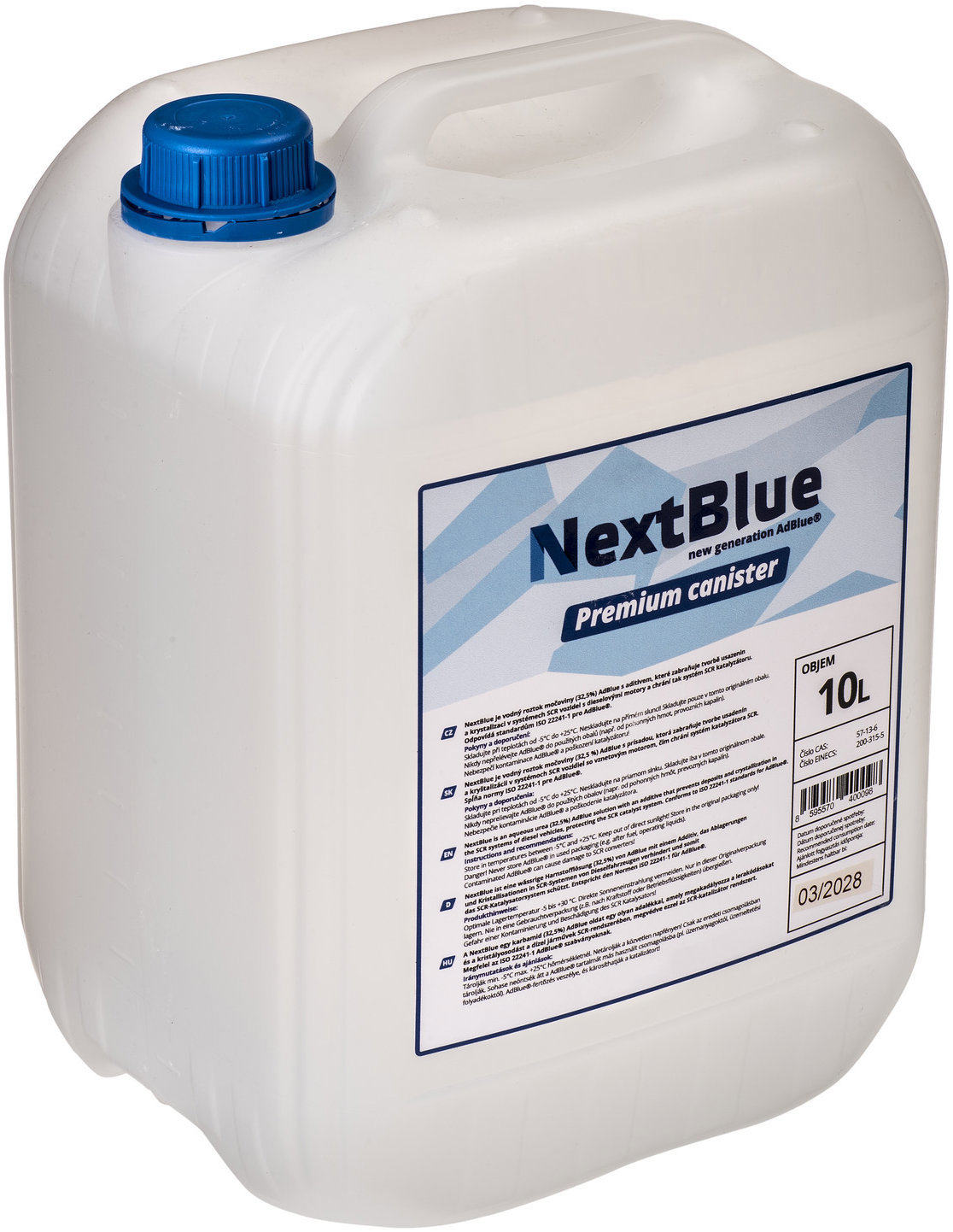 Premium AdBlue NB s aditivem proti krystalizaci, kanystr s nalévací trubicí, 10 l