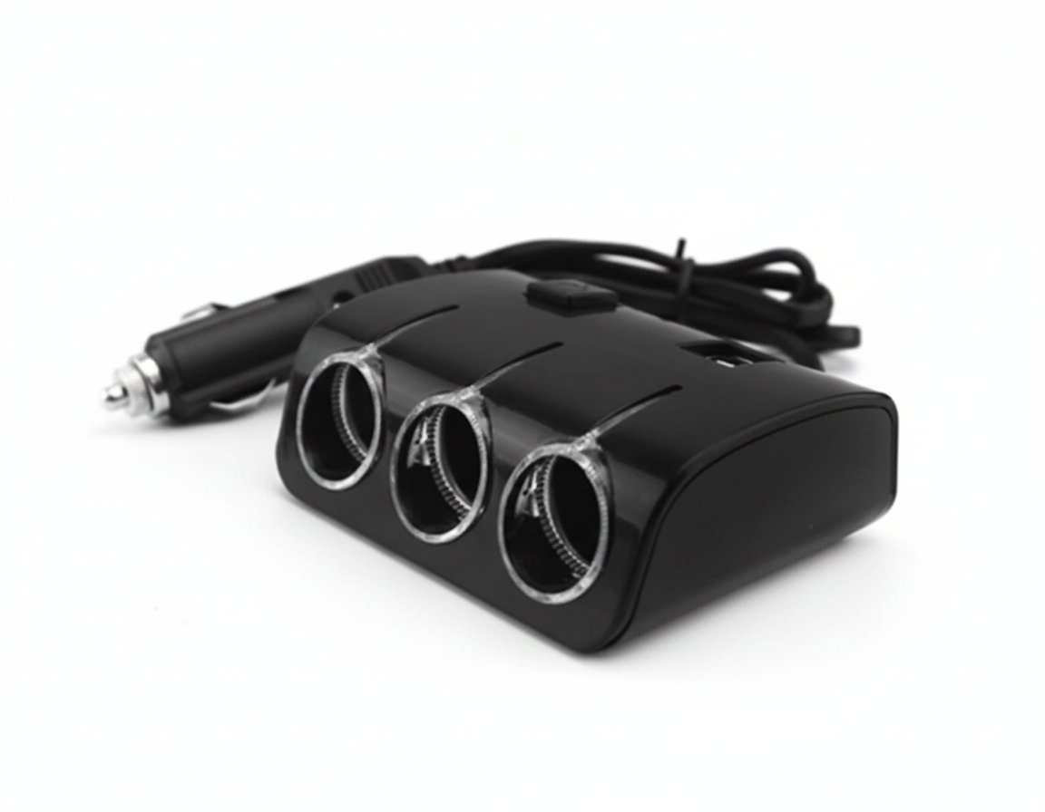 PREXIM Roztrojka zásuvky zapalovače + 2 USB 12/24V