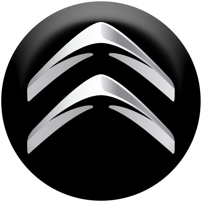 Panacea Pryskyřicové samolepky středy kol Citroen - chromové fólie - 4ks