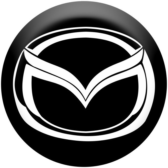 Panacea Pryskyřicové samolepky středy kol Mazda - chromová fólie - 4ks