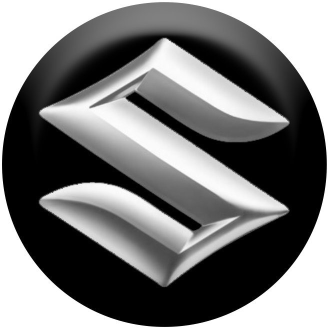 Panacea Pryskyřicové samolepky středy kol Suzuki - chromová fólie - 4ks