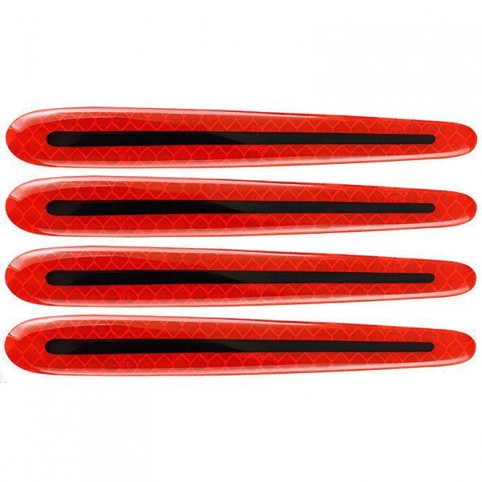 PREXIM samolepky na kliky dveří, reflexní červené