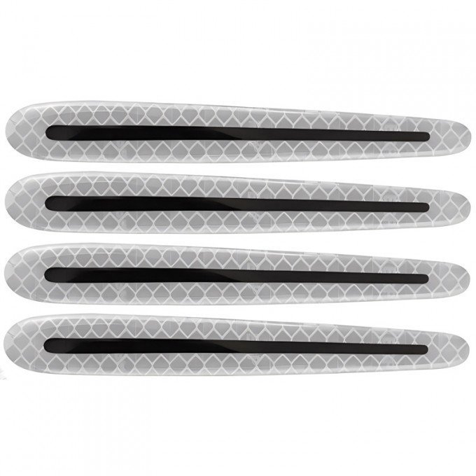 PREXIM samolepky na kliky dveří, reflexní bílé