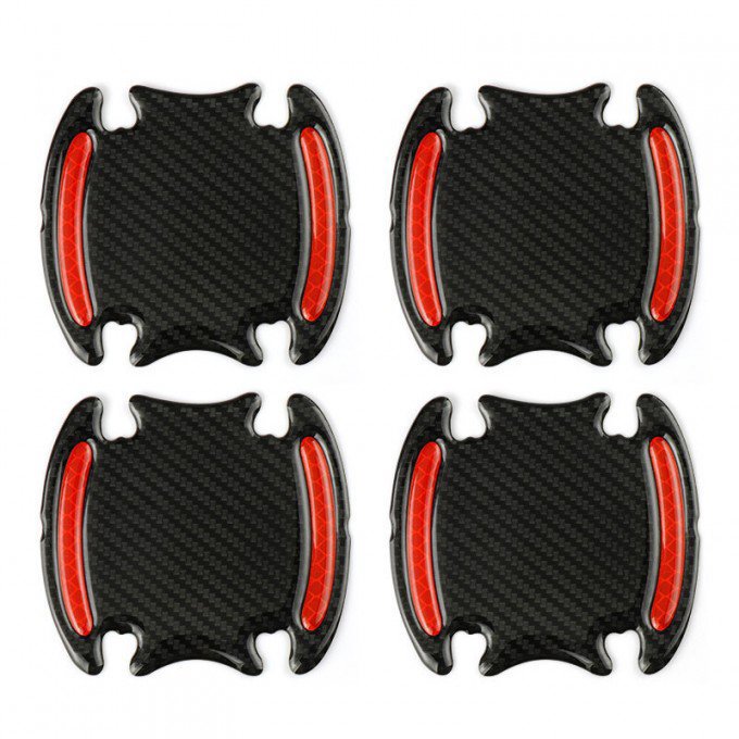 PREXIM samolepky pod kliky dveří, reflexní carbonové