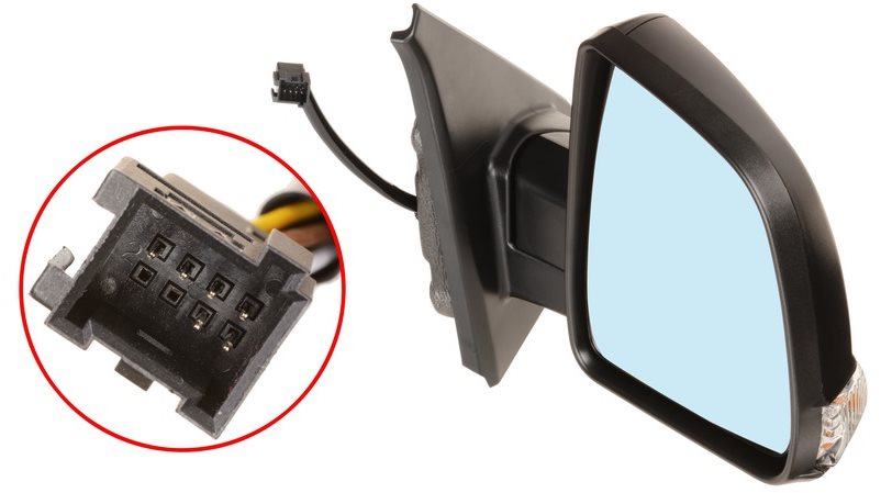 ACI zrcátko pro FIAT Doblo 10- s blikačem pro lak, jedno sklo (6pinů) P