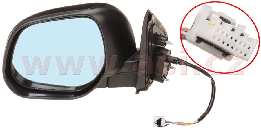 ACI zrcátko pro CITROEN C-Crosser 07-12 el. sklopné pro lak (7pinů) L
