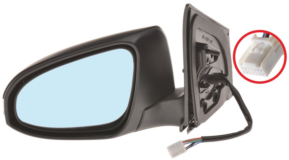 ACI zrcátko pro TOYOTA Auris 13-15 el. sklopné s blikačem pro lak (9pinů) L