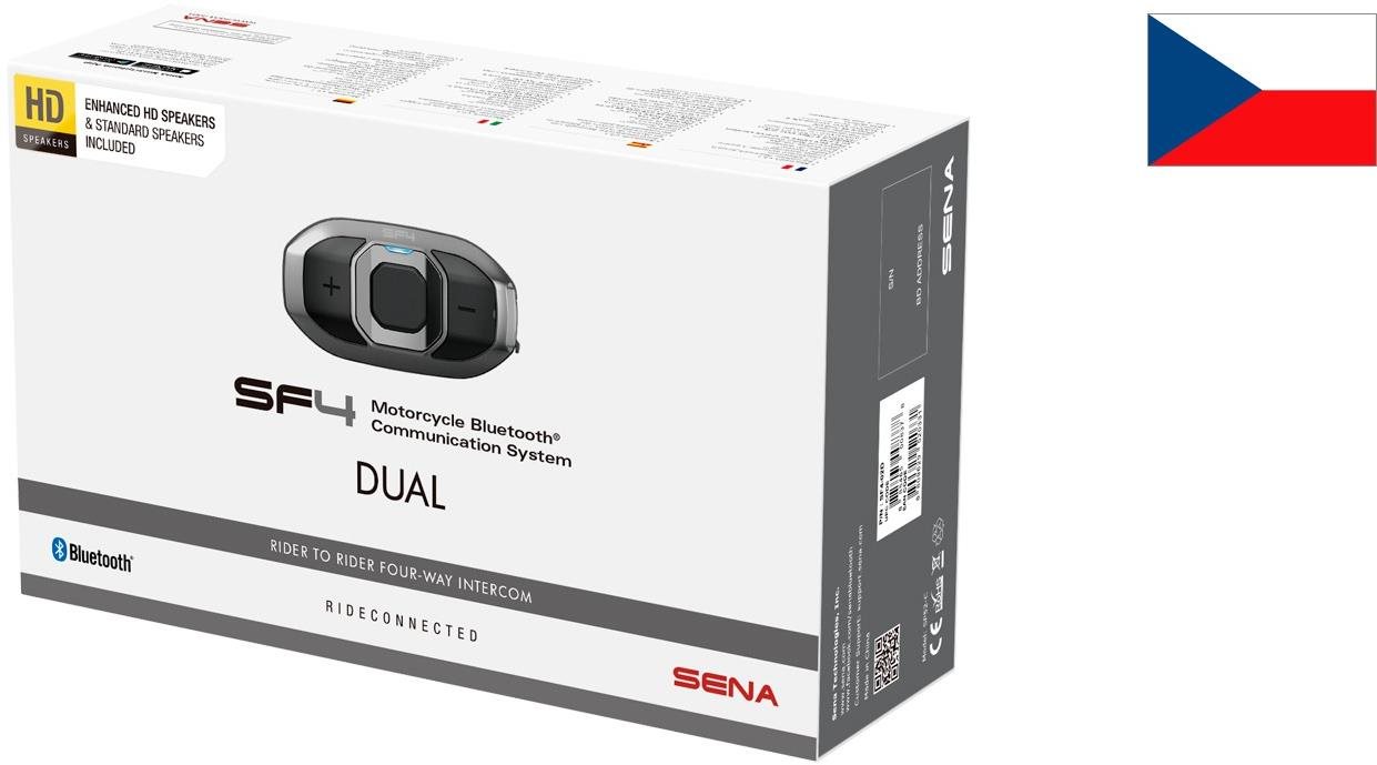 SENA Bluetooth handsfree headset SF4 (dosah 1,2 km) (sada 2 jednotek)