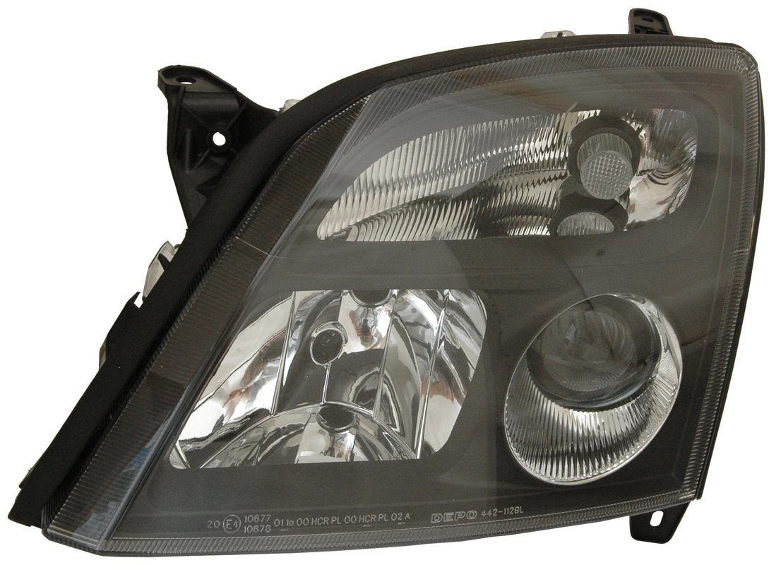 ACI OPEL VECTRA 02- přední světlo H7+H7 s blikačem černý rámeček (el.ovládané) P