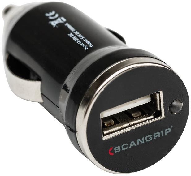 SCANGRIP CAR ADAPTOR 5V, 12-24V - nabíječka pro světla SCANGRIP z cigaretového zapalování
