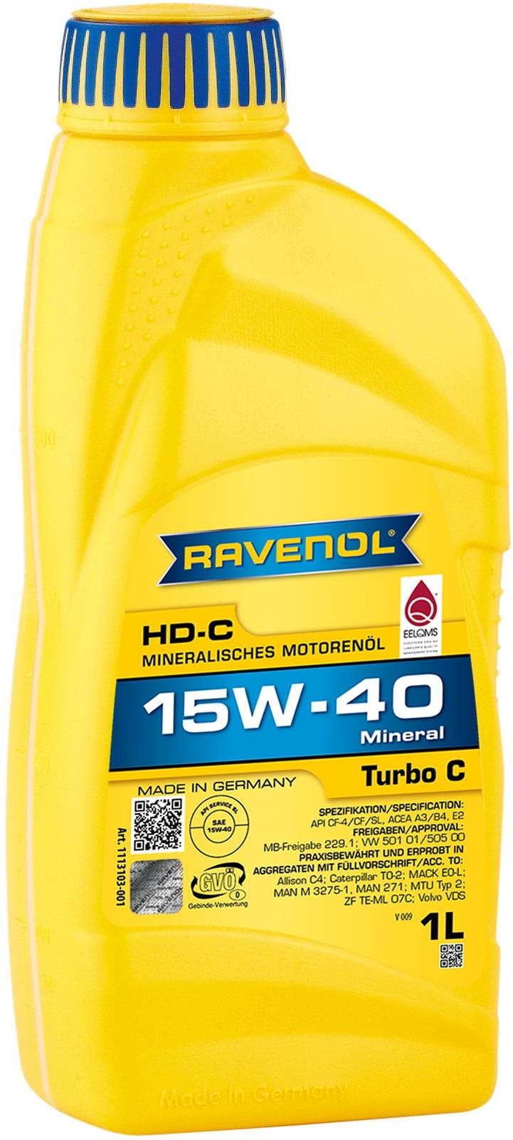 RAVENOL Turbo-C HD-C SAE 15W-40; 1 L