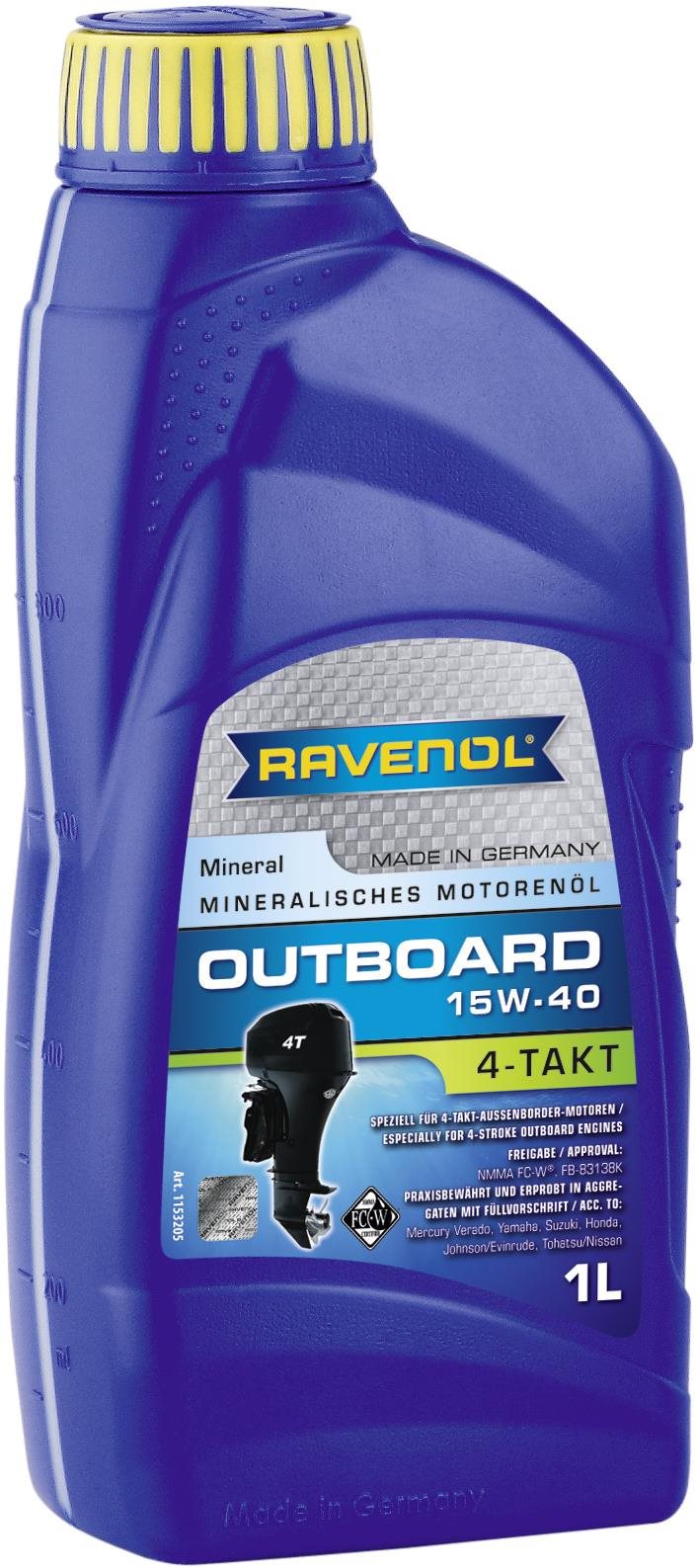 RAVENOL Outboardoel 4T SAE 15W-40; 1 L