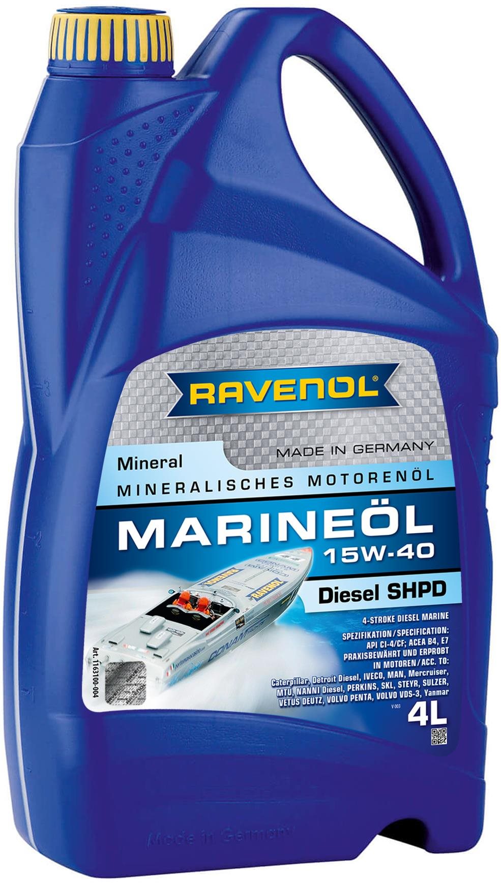 RAVENOL MARINEOIL DIESEL SHPD SAE 15W-40; 4 L