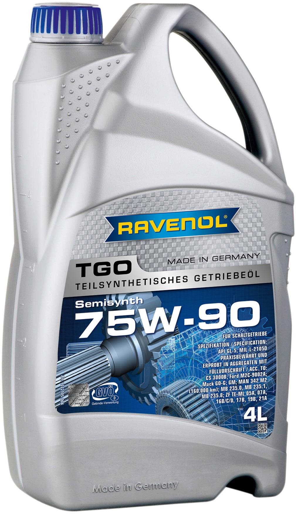 RAVENOL Getriebeoel TGO SAE 75W-90 API GL 5; 4 L
