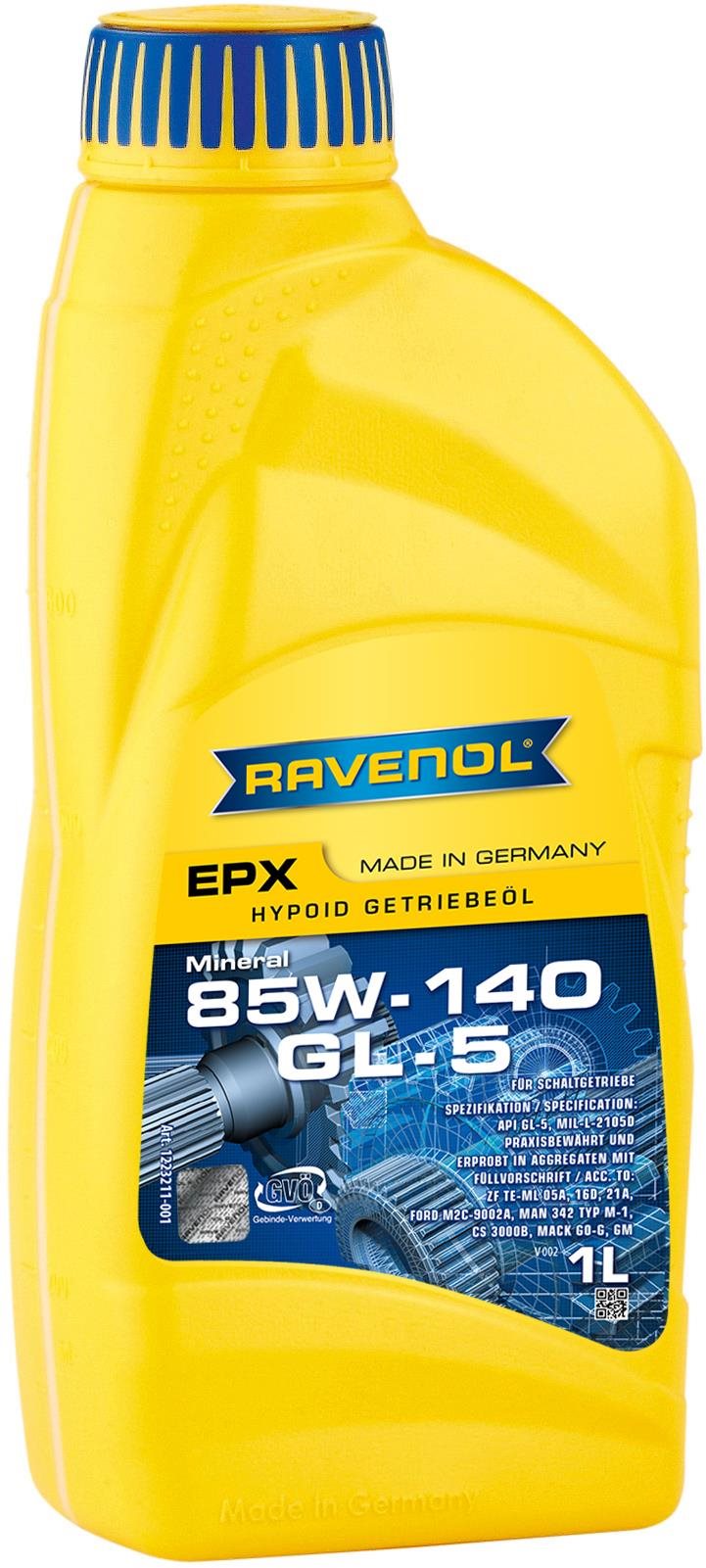 RAVENOL Getriebeoel EPX SAE 85W-140 GL 5; 1 L