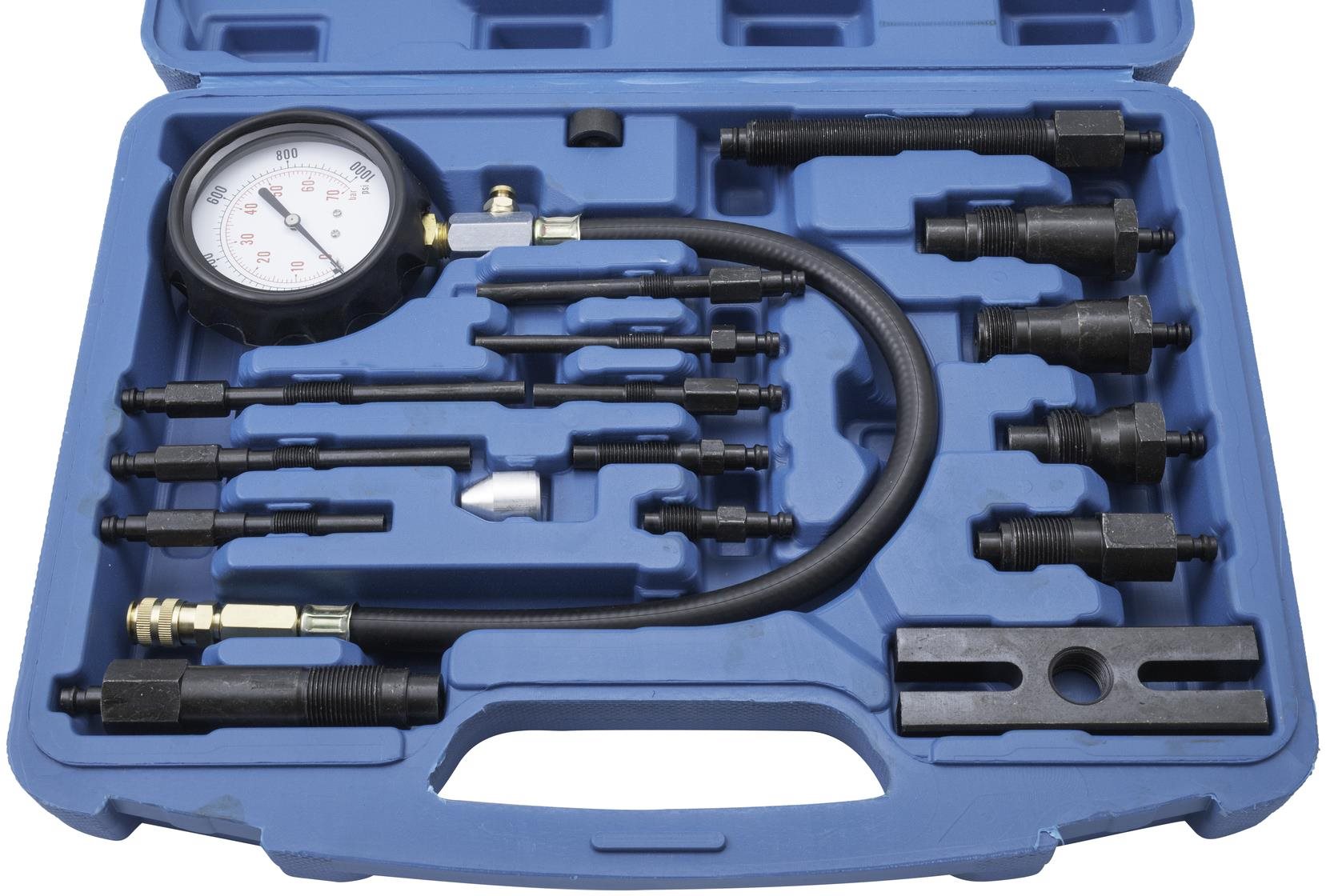 QUATROS QS30196 Kompresiometr, tester komprese diesel, 16 kusů
