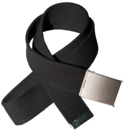 ACI černý látkový opasek s kovovou přezkou 135 cm